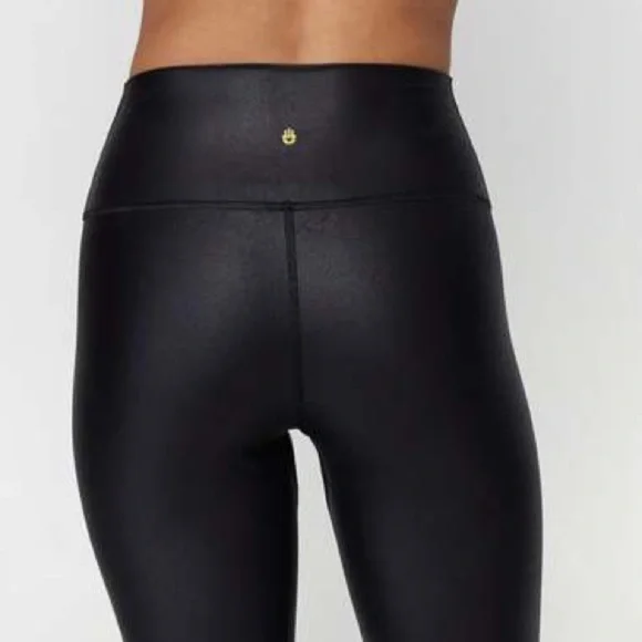 NWOT Spiritual Gangster Leather Intent Shine Leggings in Black - Picture 9 of 9